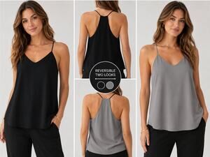 Express Corporate Reversible Racerback Tank Top Size Small